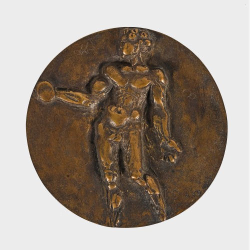 OTTO CHARLES B�NNINGER : Medaillon mit Kugelwerfer (DOBIASCHOFSKY AUKTIONEN AG)