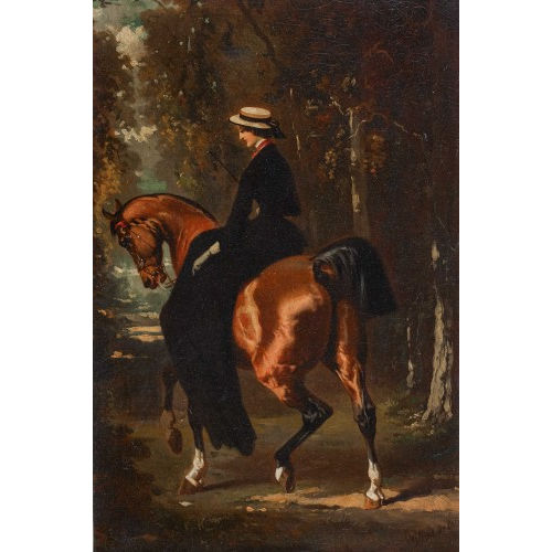 ALFRED (AUCH DE DREUX DEDREUX : Ausritt im Damensattel (DOBIASCHOFSKY AUKTIONEN AG)