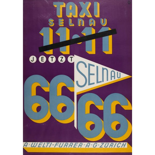 LEO KECK : 'Taxi Selnau - Welti Furrer' (DOBIASCHOFSKY AUKTIONEN AG)