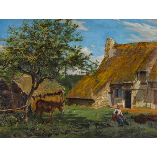 CHARLES-�DOUARD DU BOIS : Ferme du c�t� de Locraz (DOBIASCHOFSKY AUKTIONEN AG)
