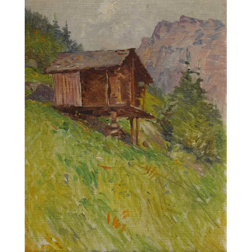JULES GACHET : Stadel im Wallis (DOBIASCHOFSKY AUKTIONEN AG)