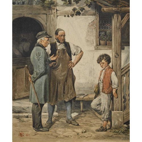 SIEGMUND GERECHTER : Handwerker mit Lehrling (DOBIASCHOFSKY AUKTIONEN AG)