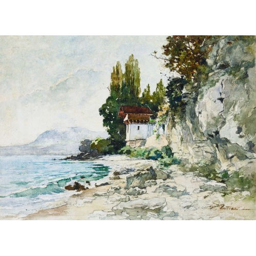 PAUL BOUVIER : Au bord du lac (DOBIASCHOFSKY AUKTIONEN AG)