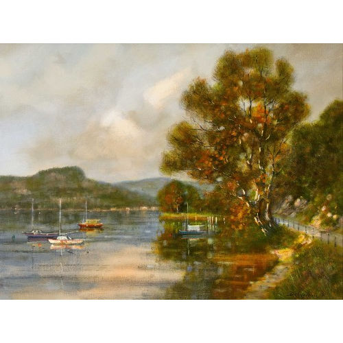 ROGER DELAPIERRE : 'Bord du lac' (DOBIASCHOFSKY AUKTIONEN AG)