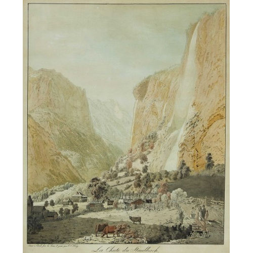 FRANZ NIKLAUS K�NIG : 'La Chute du Staubbach, dans la Vall�e de Lauterbrunnen' (DOBIASCHOFSKY AUKTIONEN AG)