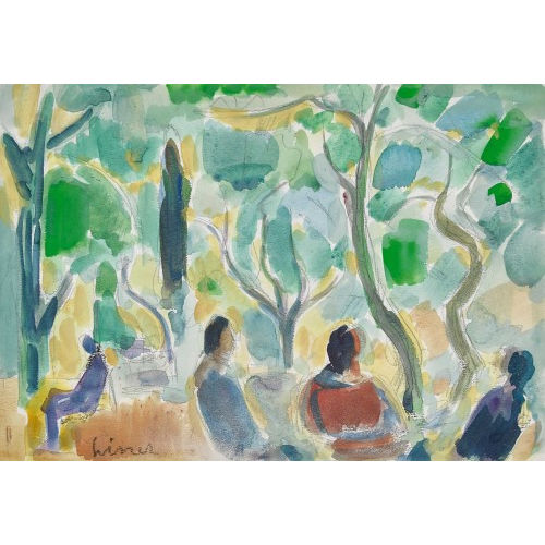 CARL WALTER LINER : Sitzende Gesellschaft im Park (DOBIASCHOFSKY AUKTIONEN AG)