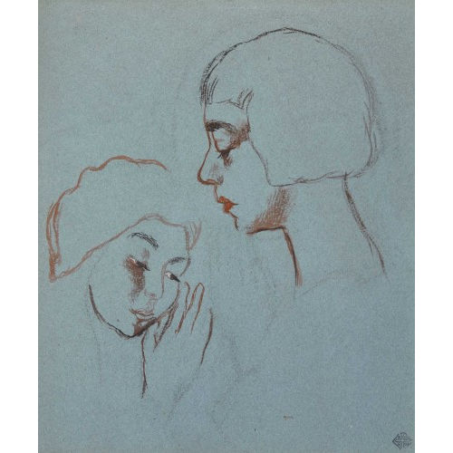 CHARLES-CLOS OLSOMMER : Deux femmes (DOBIASCHOFSKY AUKTIONEN AG)