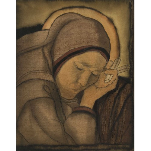 CHARLES-CLOS OLSOMMER : Sainte avec croix (DOBIASCHOFSKY AUKTIONEN AG)