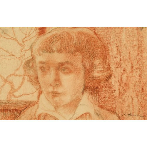 CHARLES-CLOS OLSOMMER : Portrait d'une jeune femme (DOBIASCHOFSKY AUKTIONEN AG)
