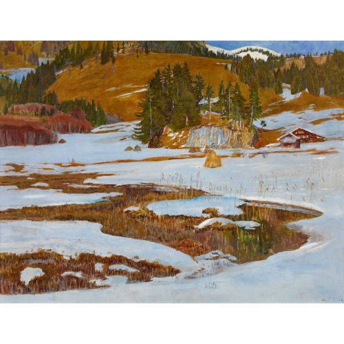 ADOLF TI�CHE : Vorfr�hling bei Gstaad (DOBIASCHOFSKY AUKTIONEN AG)