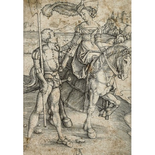 ALBRECHT D�RER : 'Das Fr�ulein zu Pferd und der Landsknecht' (DOBIASCHOFSKY AUKTIONEN AG)