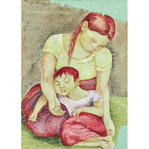 DIEGO RIVERA : Mujer con nio (DOBIASCHOFSKY AUKTIONEN AG)