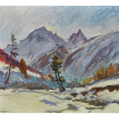 ALBERT NYFELER : 'Niwengrat mit Faldumsrothorn' (DOBIASCHOFSKY AUKTIONEN AG)