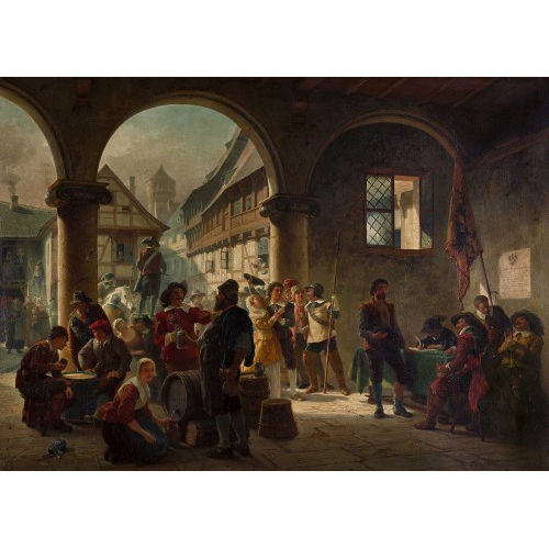 LEOPOLD G�TERBOCK : Belebte Stadtszene (DOBIASCHOFSKY AUKTIONEN AG)