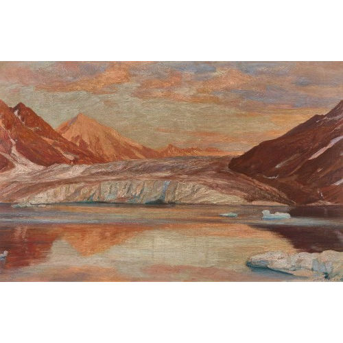 GEORG MACCO : 'Mitternachtssonne in Spitzbergen (Magdalenenbai)' (DOBIASCHOFSKY AUKTIONEN AG)