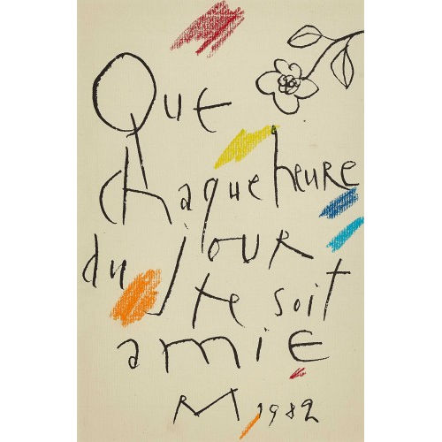 RUDOLF MUMPRECHT : 'Que chaque heure du jour te soie amie' (DOBIASCHOFSKY AUKTIONEN AG)