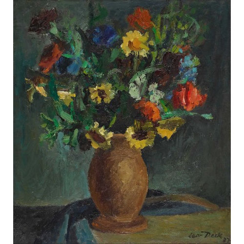LEO DECK : Stillleben mit Blumen in Vase (DOBIASCHOFSKY AUKTIONEN AG)