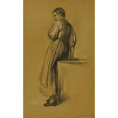 BENJAMIN I VAUTIER : Nachdenkliches M�dchen (DOBIASCHOFSKY AUKTIONEN AG)