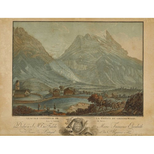 CASPAR WOLF : 'Glacier inf�rieur de la vall�e du Grindelwald' (DOBIASCHOFSKY AUKTIONEN AG)