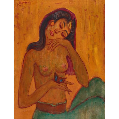 THEO (AUCH THEOMEIER) MEIER : Junge Balinesin mit Schmetterling (DOBIASCHOFSKY AUKTIONEN AG)