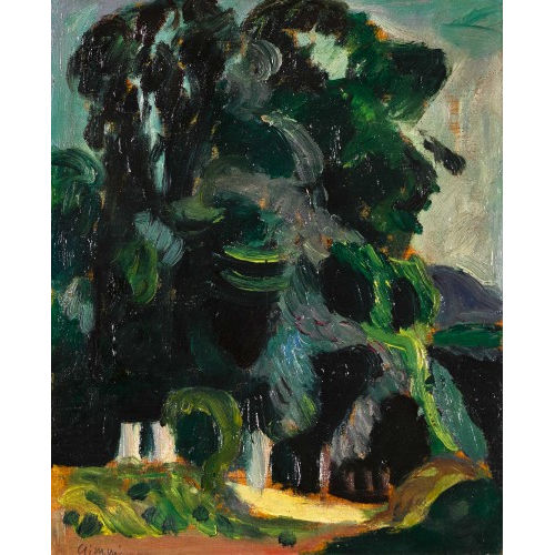 WILHELM GIMMI : 'Paysage aux grands arbres' (DOBIASCHOFSKY AUKTIONEN AG)