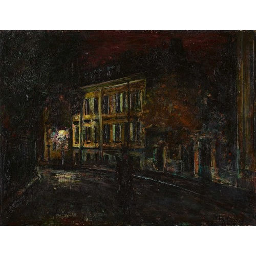 MARTIN LAUTERBURG : Strassenpartie bei Nacht (DOBIASCHOFSKY AUKTIONEN AG)