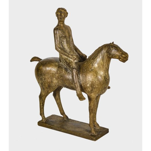 GOTTFRIED KELLER : Pferd und Reiter (DOBIASCHOFSKY AUKTIONEN AG)