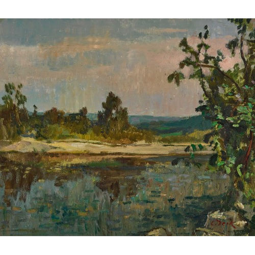 LEO DECK : 'An der Aare' (DOBIASCHOFSKY AUKTIONEN AG)