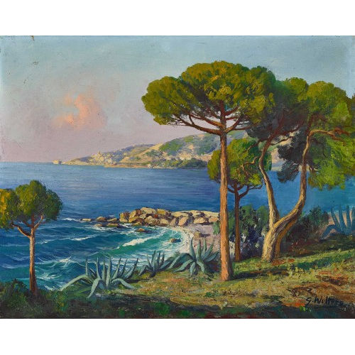 GUGLIELMO WELTERS : Italienische K�stenpartie (DOBIASCHOFSKY AUKTIONEN AG)