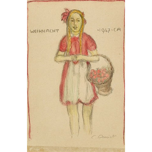 CUNO AMIET : 'M�dchen mit Fruchtkorb' (DOBIASCHOFSKY AUKTIONEN AG)