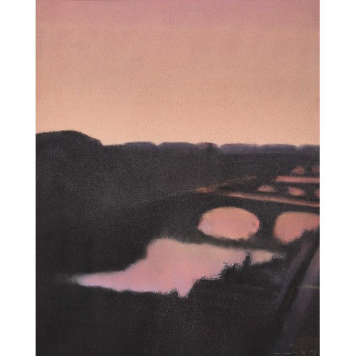 DANIEL LIFSCHITZ : Flusslandschaft mit Br�cken (DOBIASCHOFSKY AUKTIONEN AG)