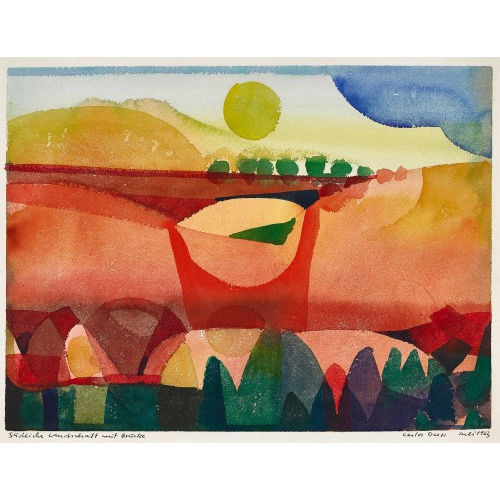 CARLOS DUSS : 'S�dliche Landschaft mit Br�cke' (DOBIASCHOFSKY AUKTIONEN AG)