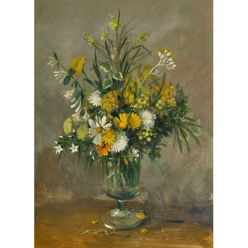 REN�E YOLANDA HAUSER : 'Bouquet blanc et jaune' (DOBIASCHOFSKY AUKTIONEN AG)