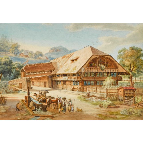 ADOLF METHFESSEL : Emmentaler Bauernhaus (DOBIASCHOFSKY AUKTIONEN AG)