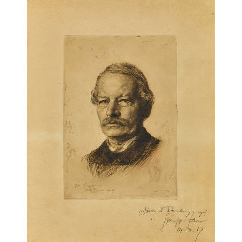 KARL STAUFFER-BERN : 'Gustav Freytag' (DOBIASCHOFSKY AUKTIONEN AG)