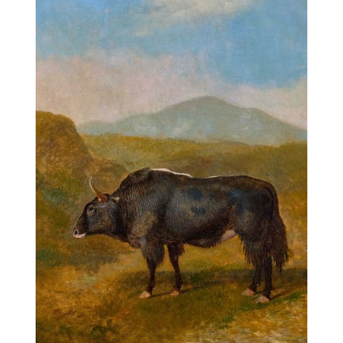 JACQUES-LAURENT AGASSE : 'Buffle dans un paysage montagneux' (DOBIASCHOFSKY AUKTIONEN AG)