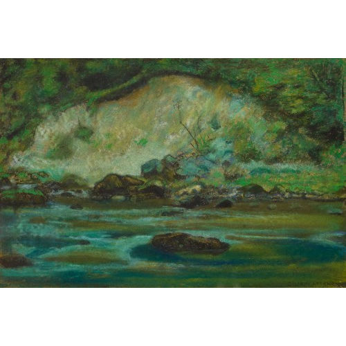 CHARLES L'EPLATTENIER : Steinige Uferlandschaft (DOBIASCHOFSKY AUKTIONEN AG)