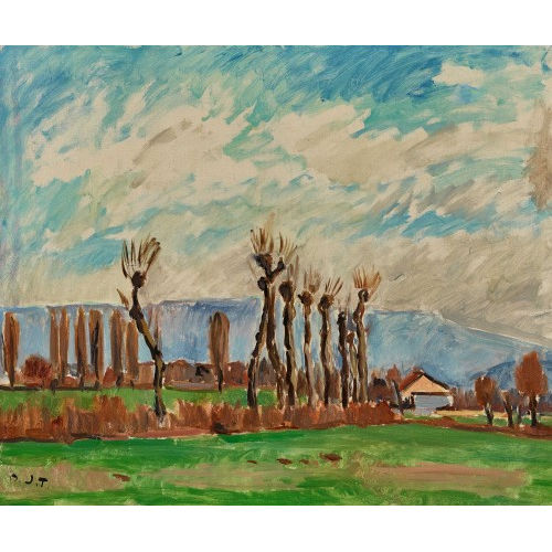 JOHN TORCAPEL : 'Paysage genevois au printemps' (DOBIASCHOFSKY AUKTIONEN AG)