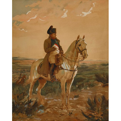 RAYMOND DESVARREUX : Napoleon Bonaparte zu Pferd (DOBIASCHOFSKY AUKTIONEN AG)