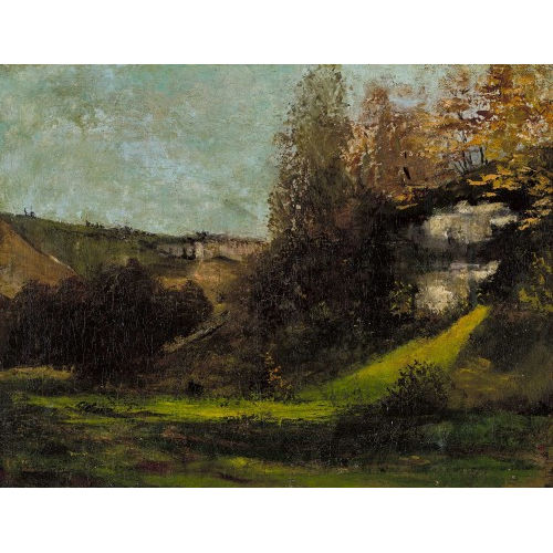 GUSTAVE COURBET : Paysage aux environs d'Ornans (DOBIASCHOFSKY AUKTIONEN AG)