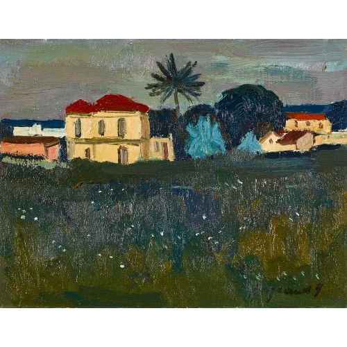 GEORGES BORGEAUD : 'Vue de Rhodos' (DOBIASCHOFSKY AUKTIONEN AG)