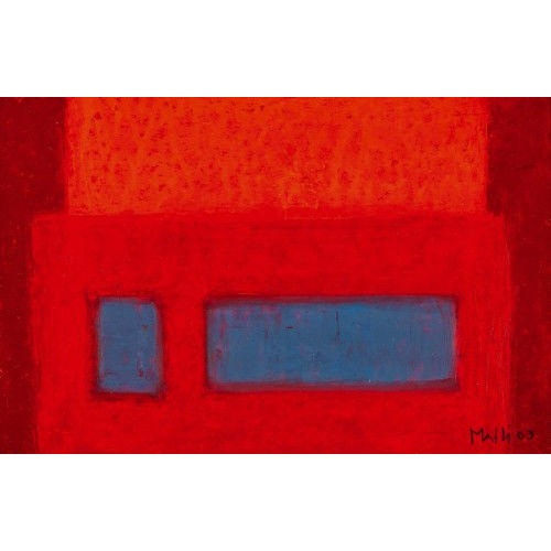 WALTER MAFLI : 'Composition sur fond rouge' (DOBIASCHOFSKY AUKTIONEN AG)