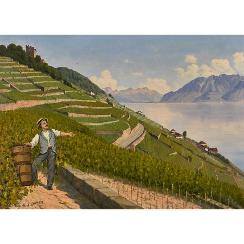 ALBERT DUPLAIN : 'Vendanges en Lavaux' (DOBIASCHOFSKY AUKTIONEN AG)