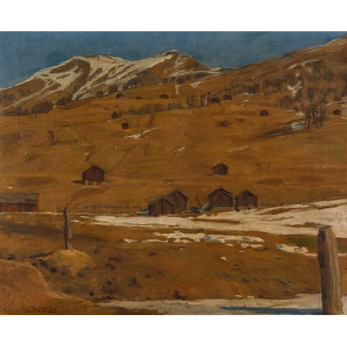 PAUL AUGUSTE PERRELET : Schneeschmelze (DOBIASCHOFSKY AUKTIONEN AG)