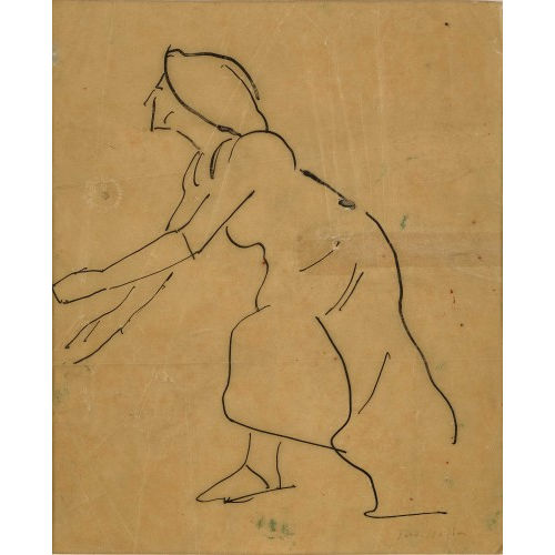 FERDINAND HODLER : Figurenstudie zu 'Blick in die Unendlichkeit' (DOBIASCHOFSKY AUKTIONEN AG)