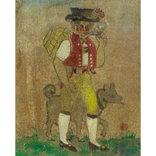 JOHANNES M�LLER : Appenzeller Senn mit Hund (DOBIASCHOFSKY AUKTIONEN AG)
