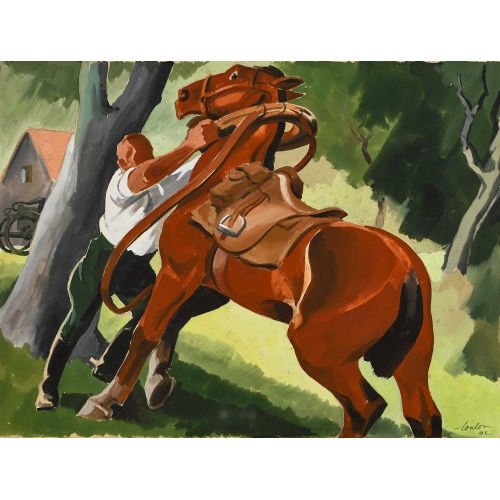 �RIC DE COULON : Reiter mit Pferd (DOBIASCHOFSKY AUKTIONEN AG)