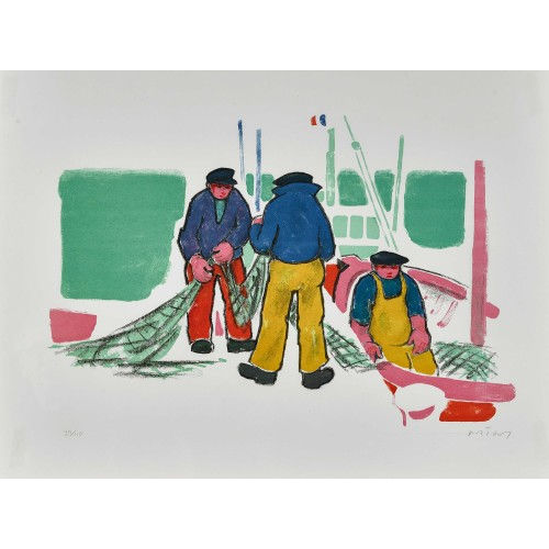 HANS POTTHOF : Fischertrio mit Netzen (DOBIASCHOFSKY AUKTIONEN AG)