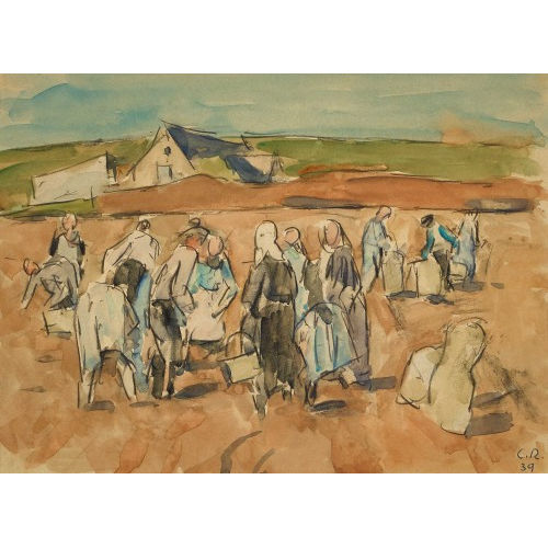 CARL ROESCH : Die Kartoffelernte (DOBIASCHOFSKY AUKTIONEN AG)