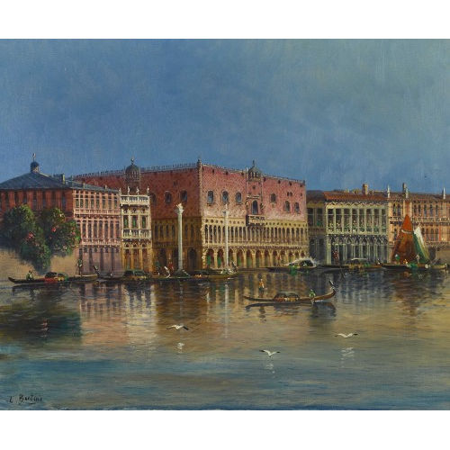 L. (EIGTL. KAUFMANN BERTINI : Ansicht von Venedig mit dem Dogenpalast (DOBIASCHOFSKY AUKTIONEN AG)